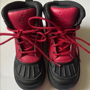 Nike Kids Red and Black Boots
